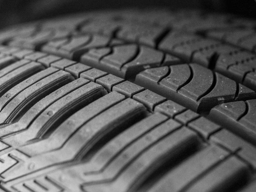 Close-up of tyre tread